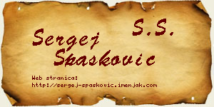 Sergej Spasković vizit kartica